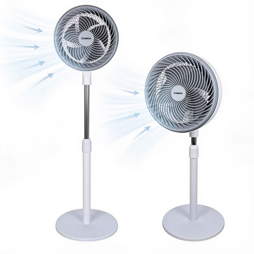 Ventilateur Sur Pied Circulateur d'Air Hauteur Réglable Design Moderne - مروحة تدوير الهواء قابلة لتعديل الارتفاع 