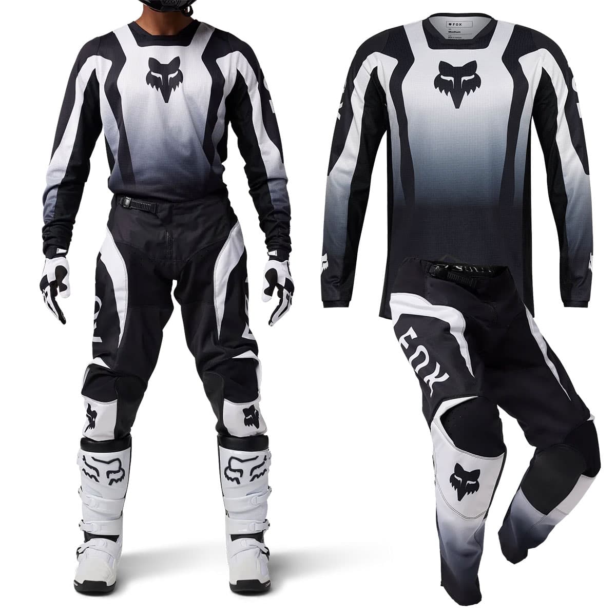 Tenue de Motocross Fox 180 Modèle 2025 Maillot Respirant et Pantalon MOTO Coupe RAP Black -  طقم ملابس موتوكروس (قميص + بنطال)