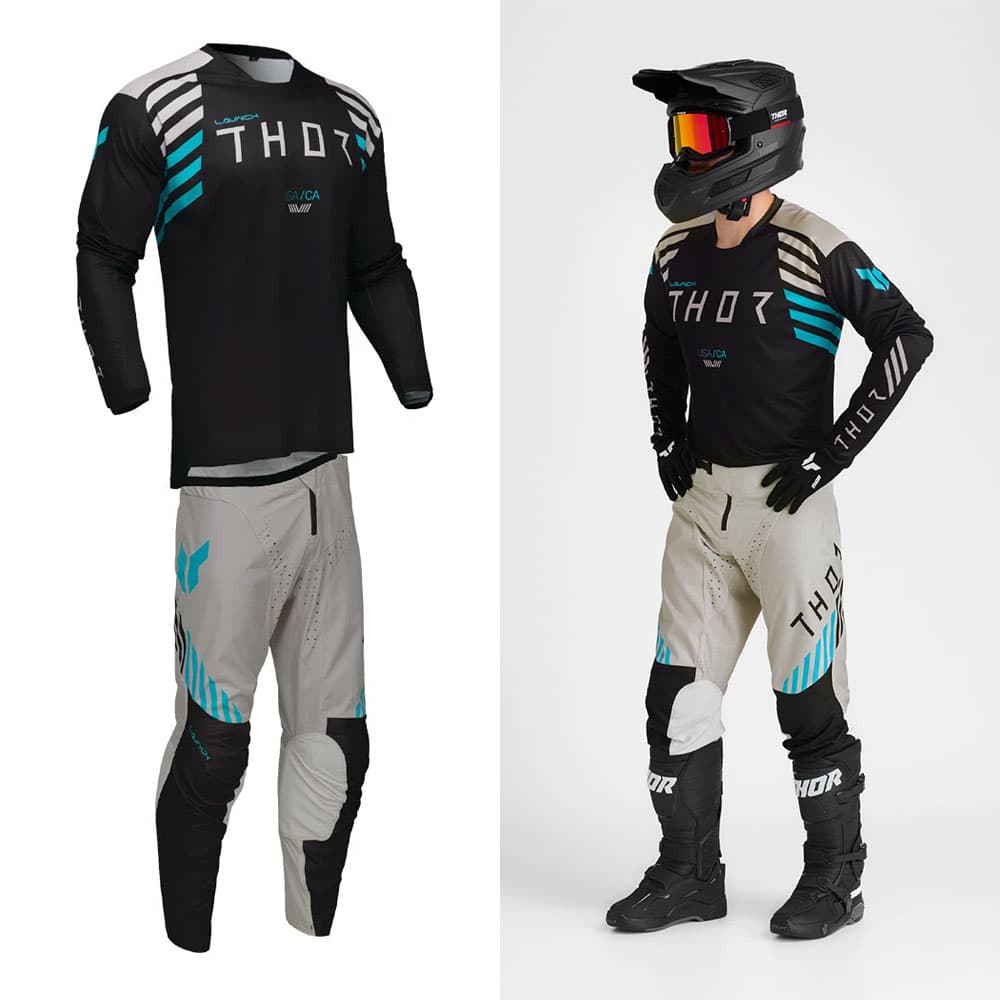 Tenue de Motocross Thor Launch Zone Sand Kit Maillot et Pantalon SPORTMODE - طقم ملابس موتوكروس (قميص + بنطال)