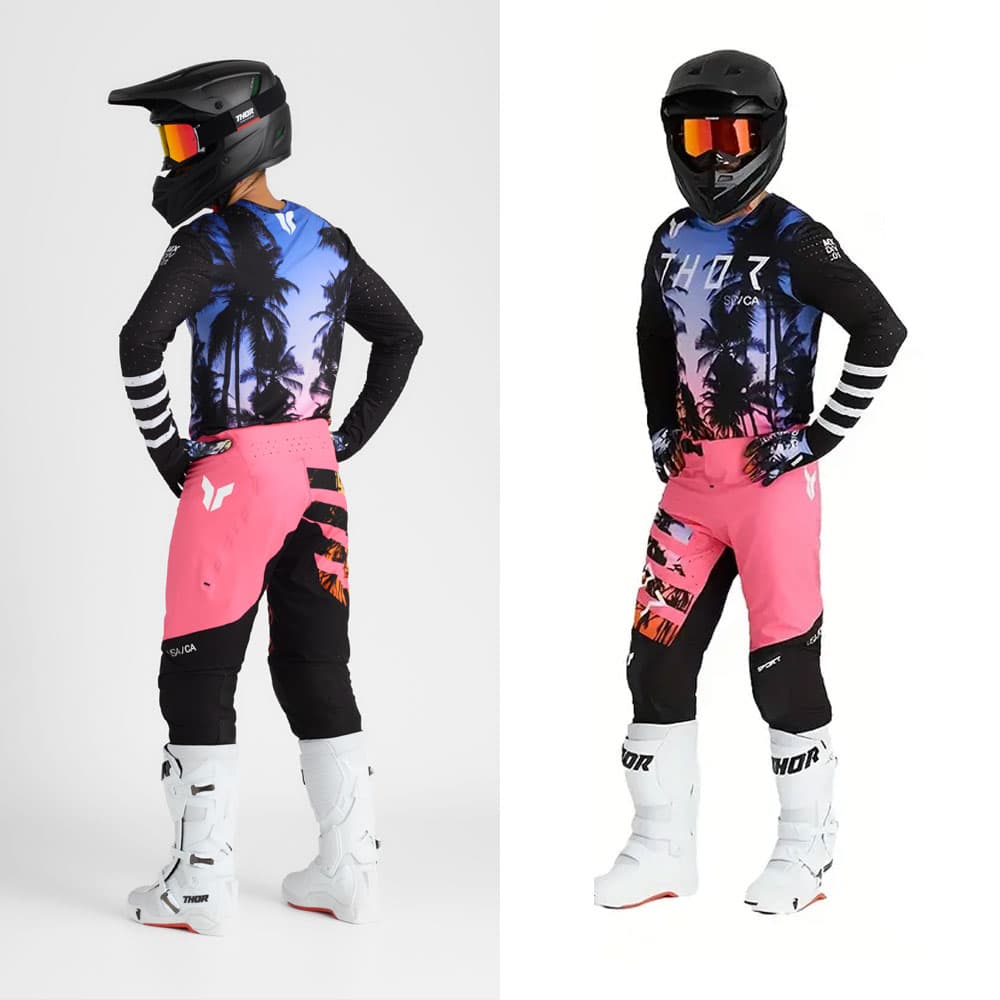 Tenue Motocross Adulte Thor Sportmode SD Black Maillot et Pantalon MOTO - طقم ملابس موتوكروس قطعتين