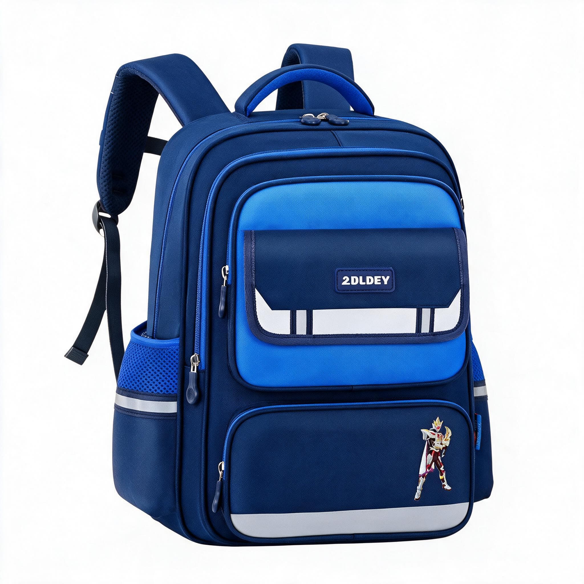 Sac à Dos Scolaire Style Kawaii Grand Volume Tissu Imperméable Bleu SACKDS07B - حقيبة مدرسية بتصميم كاوايي