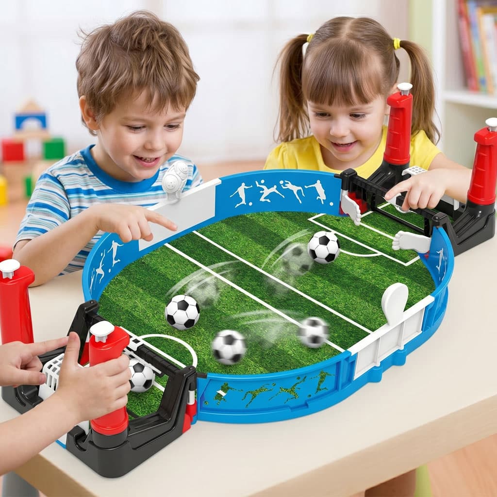 Jeu de Football de Table Interactif  Mini Babyfoot Portatif - لعبة كرة القدم الطاولة للأطفال والعائلة