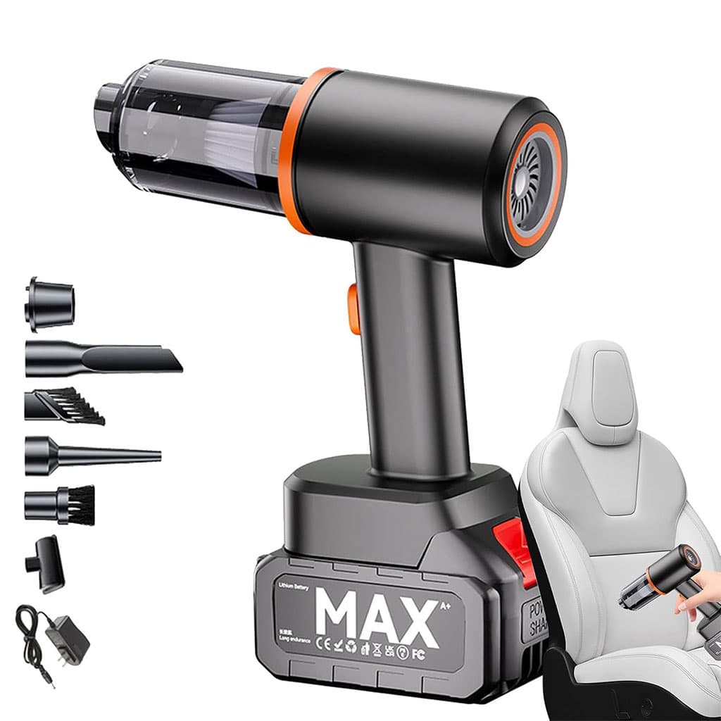 Aspirateur Voiture Sans Fil Rechargeable Aspiration Puissante Compact et Multifonction - مكنسة السيارة الكهربائية اللاسلكية المحمولة