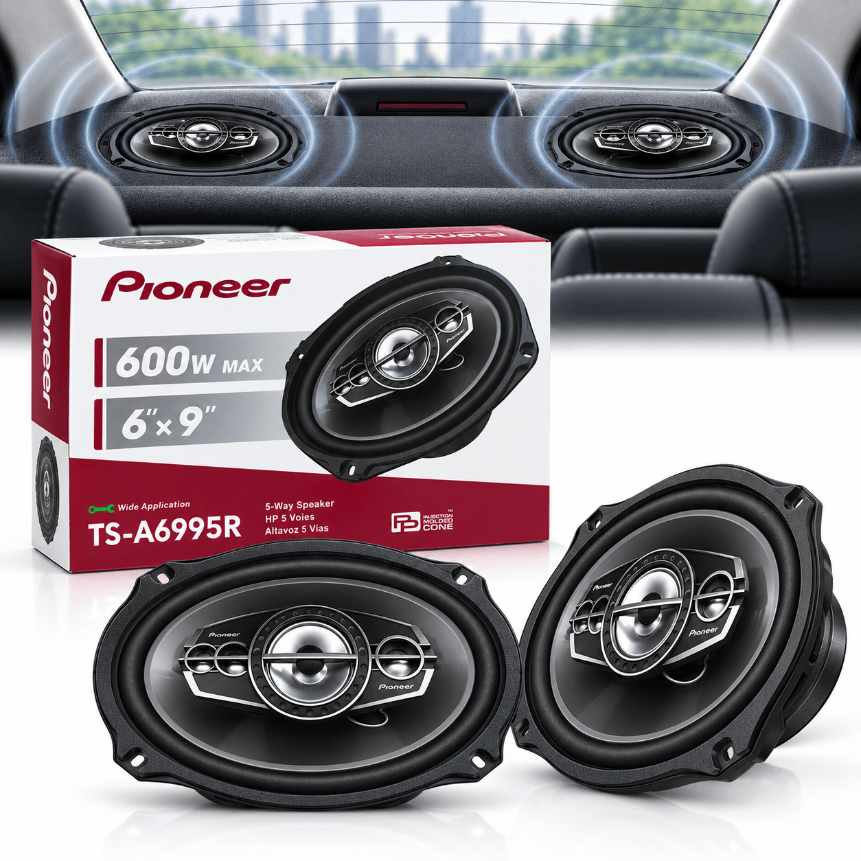 Haut-parleurs de Voiture Pioneer TS-A6995R 6x9 Pouces 600W - مكبرات صوت للسيارة 6×9 بوصة 600 واط