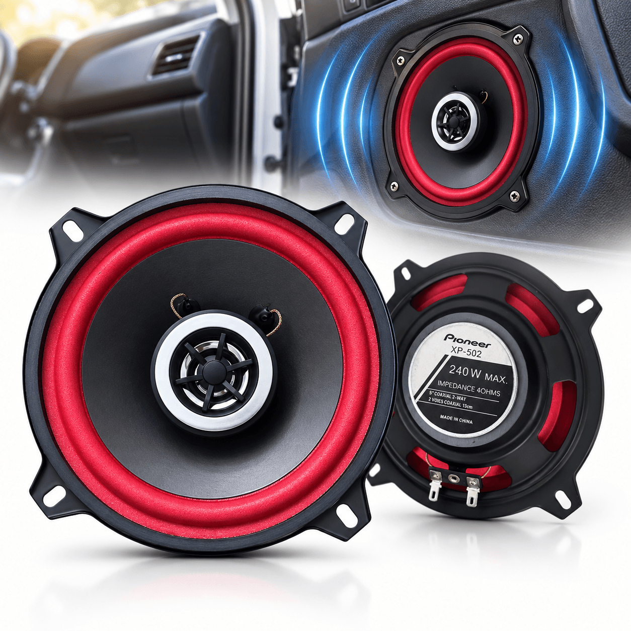 Haut-parleurs de Voiture Pioneer XP-502 5 Pouces 240W 2-Way - مكبرات صوت للسيارة 5 بوصة 240 واط ثنائية الاتجاه