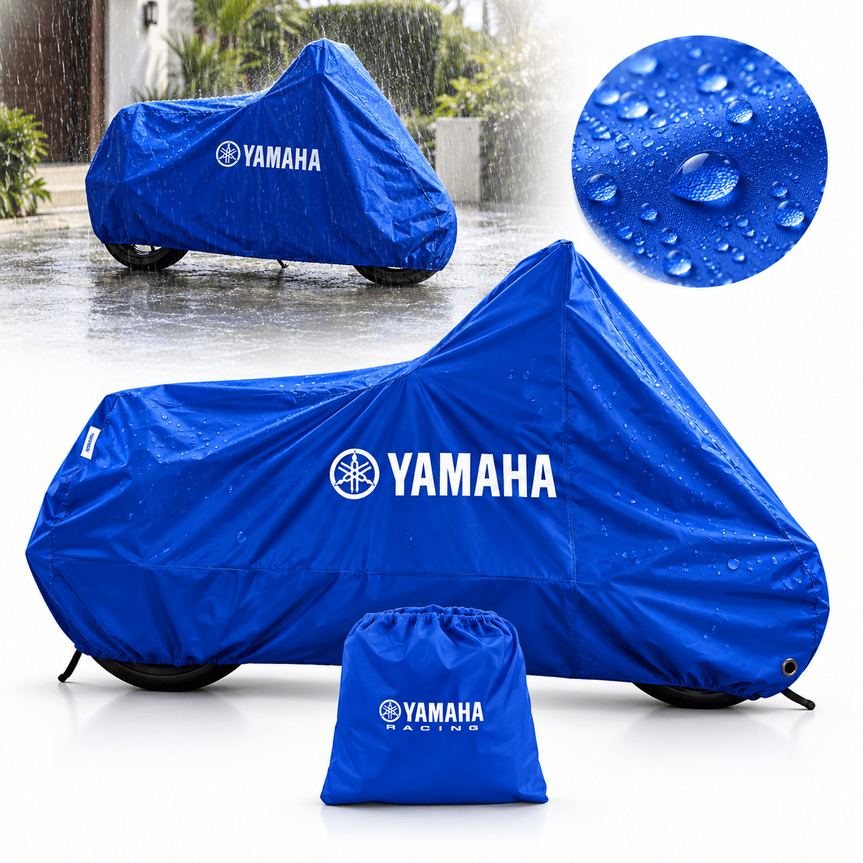 Bâche de Protection pour Moto Imperméable – Anti-UV, Anti-Poussière et Coupe-Vent -  غطاء حماية للدراجة النارية مقاوم للماء – حماية من الأشعة فوق البنفسجية والغبار والرياح