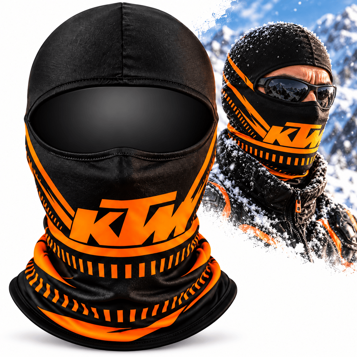 Cagoule Moto Thermique Balaclava KTM - قناع واقي وجه كامل حراري للدراجات النارية