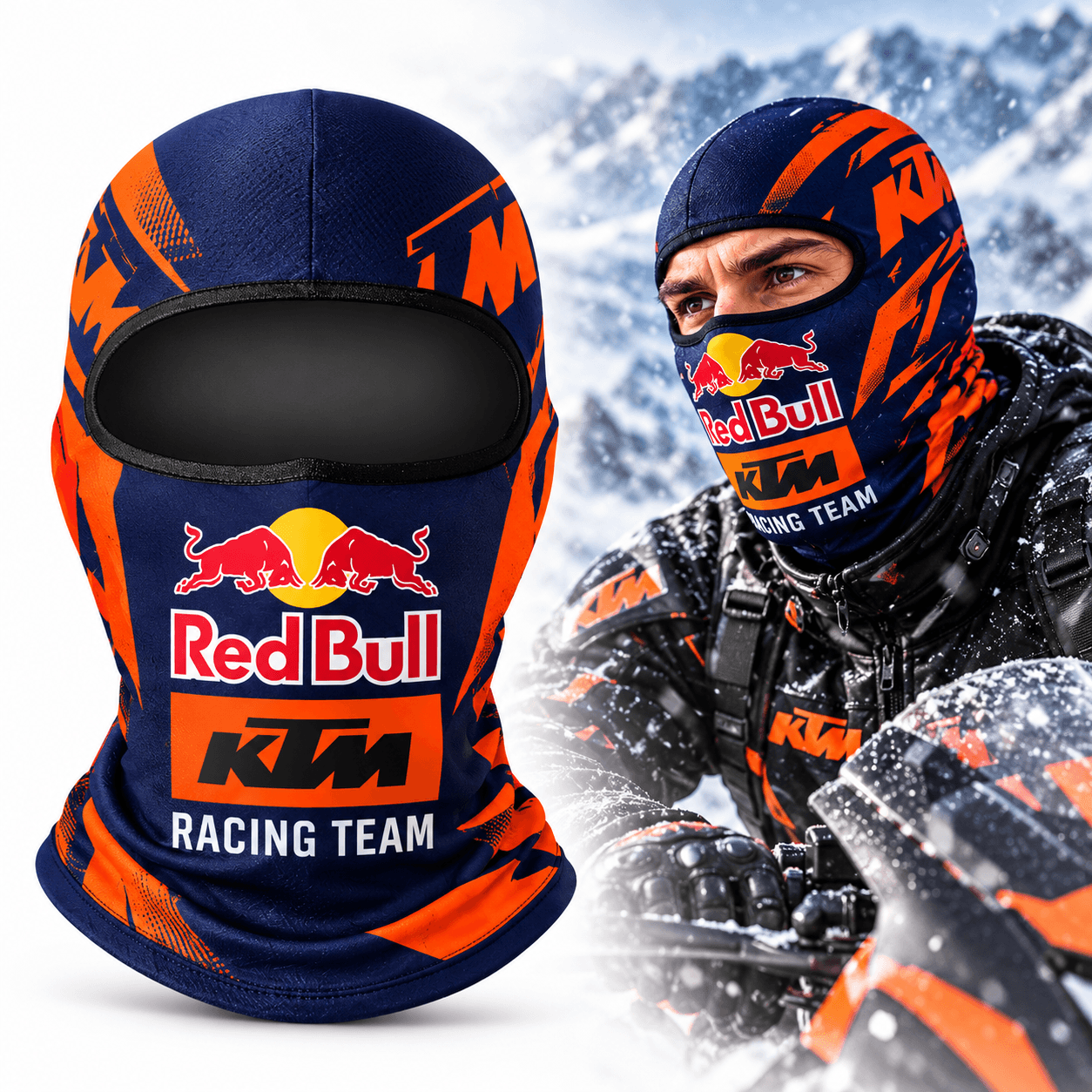 Cagoule Moto Thermique Balaclava Redbull - قناع واقي وجه كامل حراري للدراجات النارية