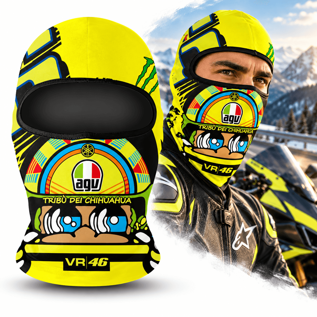 Cagoule Moto Thermique Balaclava VR46 - قناع واقي وجه كامل حراري للدراجات النارية