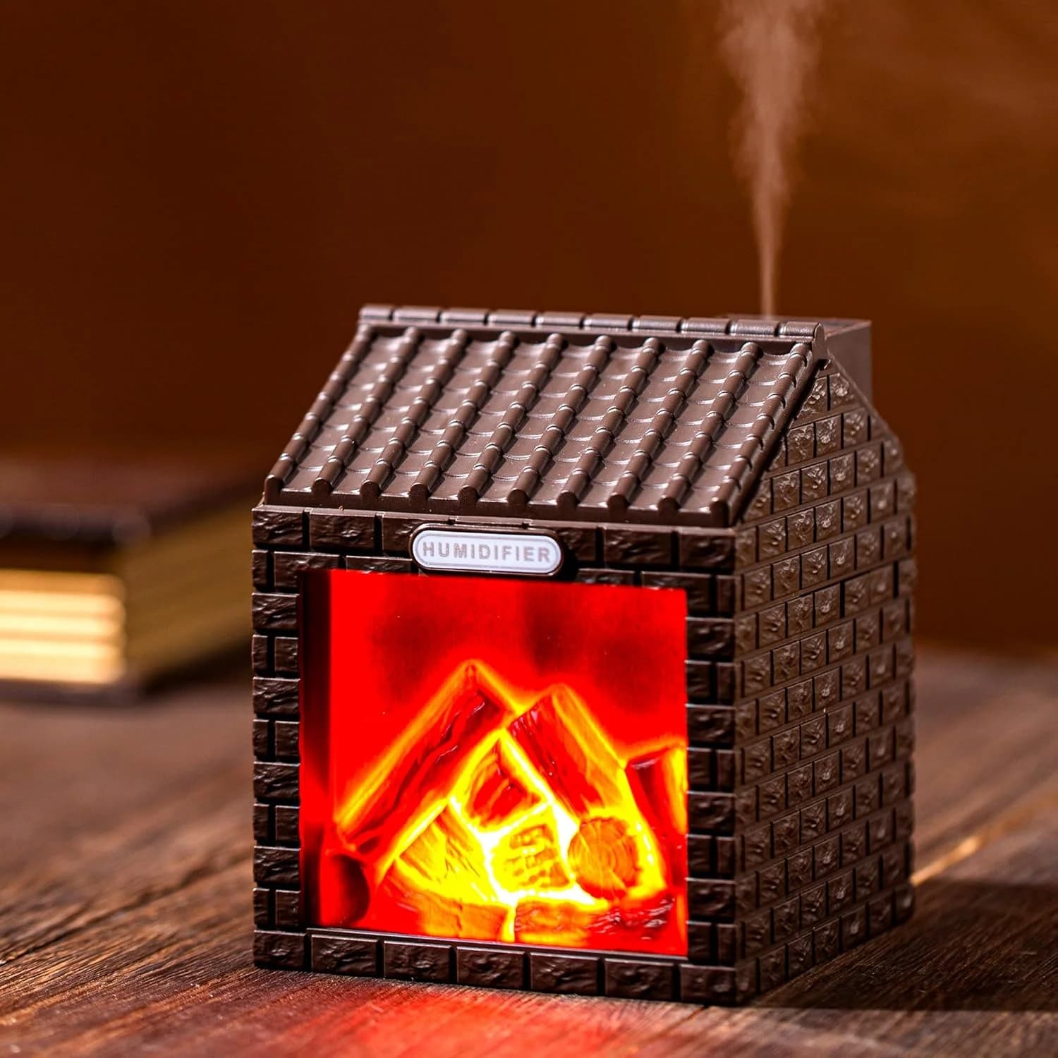Mini Humidificateur d'Air Effet Flamme de Cheminée - مرطب ومطري جو مكتبي صغير بتأثير لهب النار