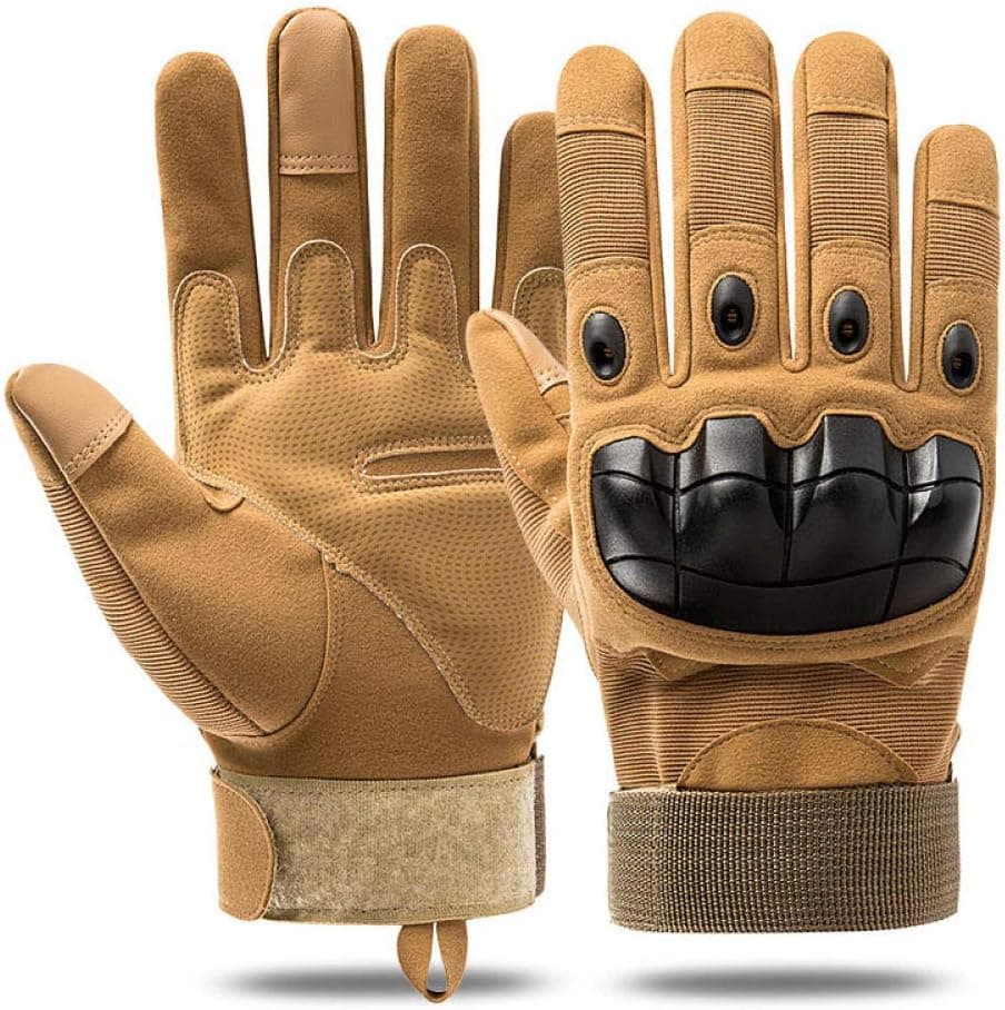 Gants de Moto Militaire Tactique Doigt Complet Jaune - قفازات دراجة نارية للحماية مع خاصية لمس الشاشة