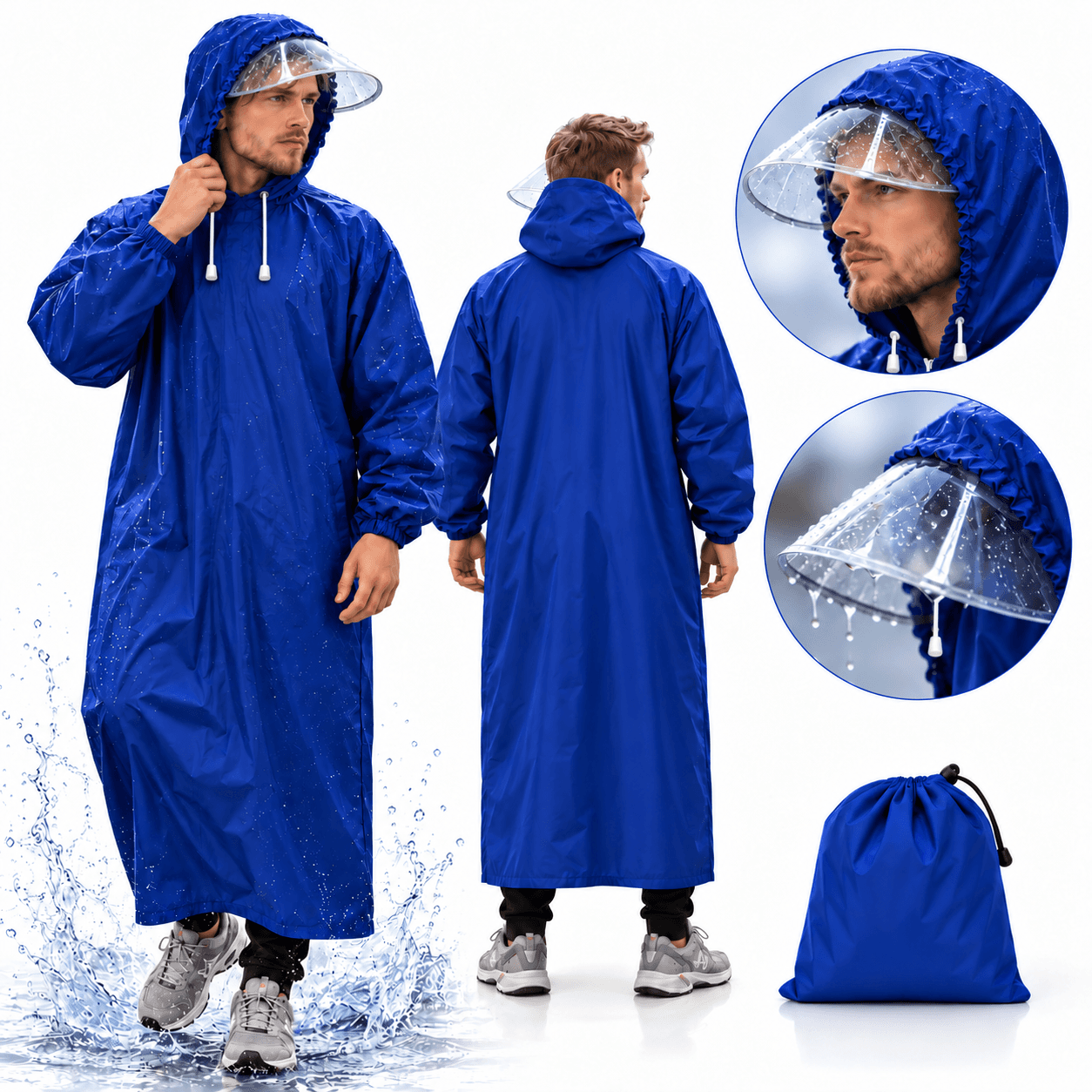 Tenue Imperméable Yamaha Racing avec Capuche Protection Complete  - معطف مطر طويل مقاوم للماء