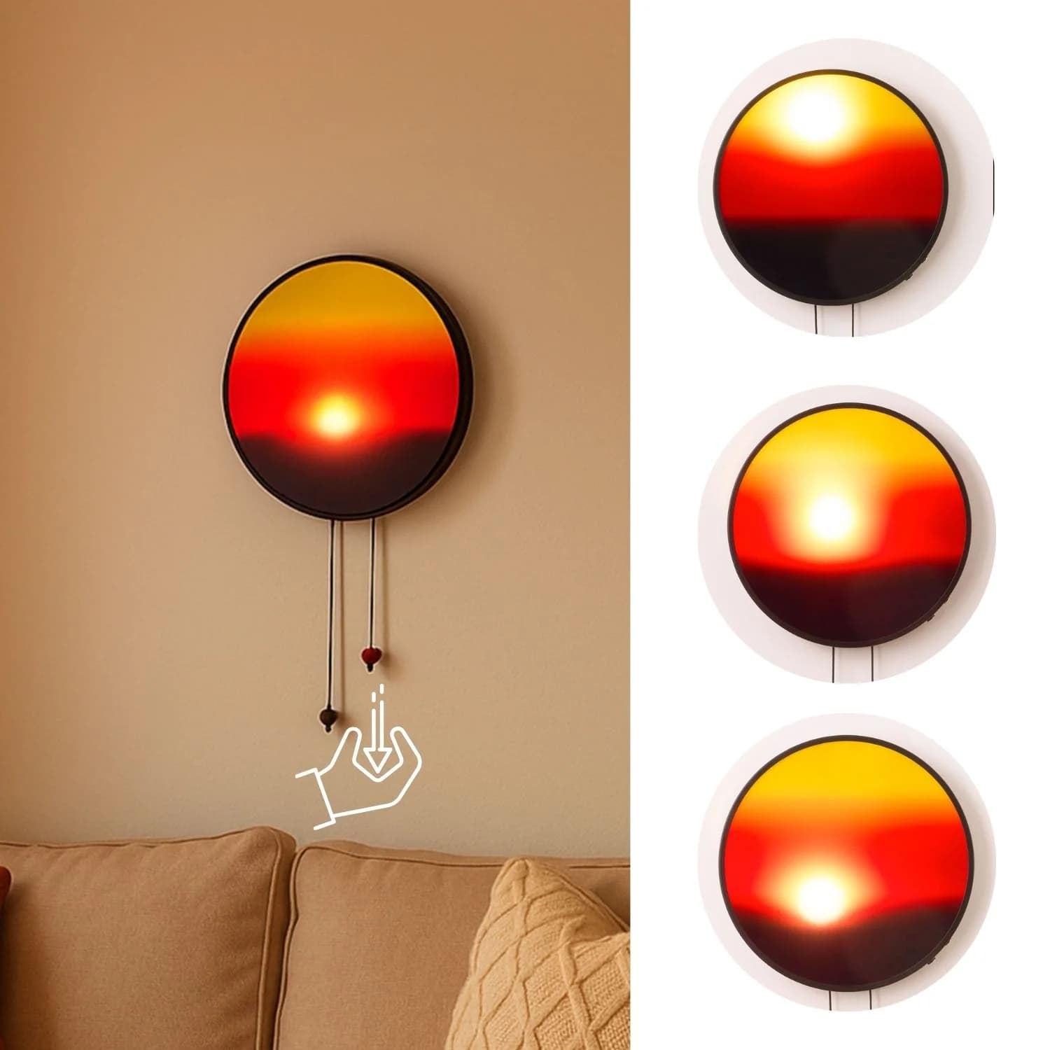 Applique Murale LED Coucher de Soleil – إضاءة حائط بتأثير الغروب 
