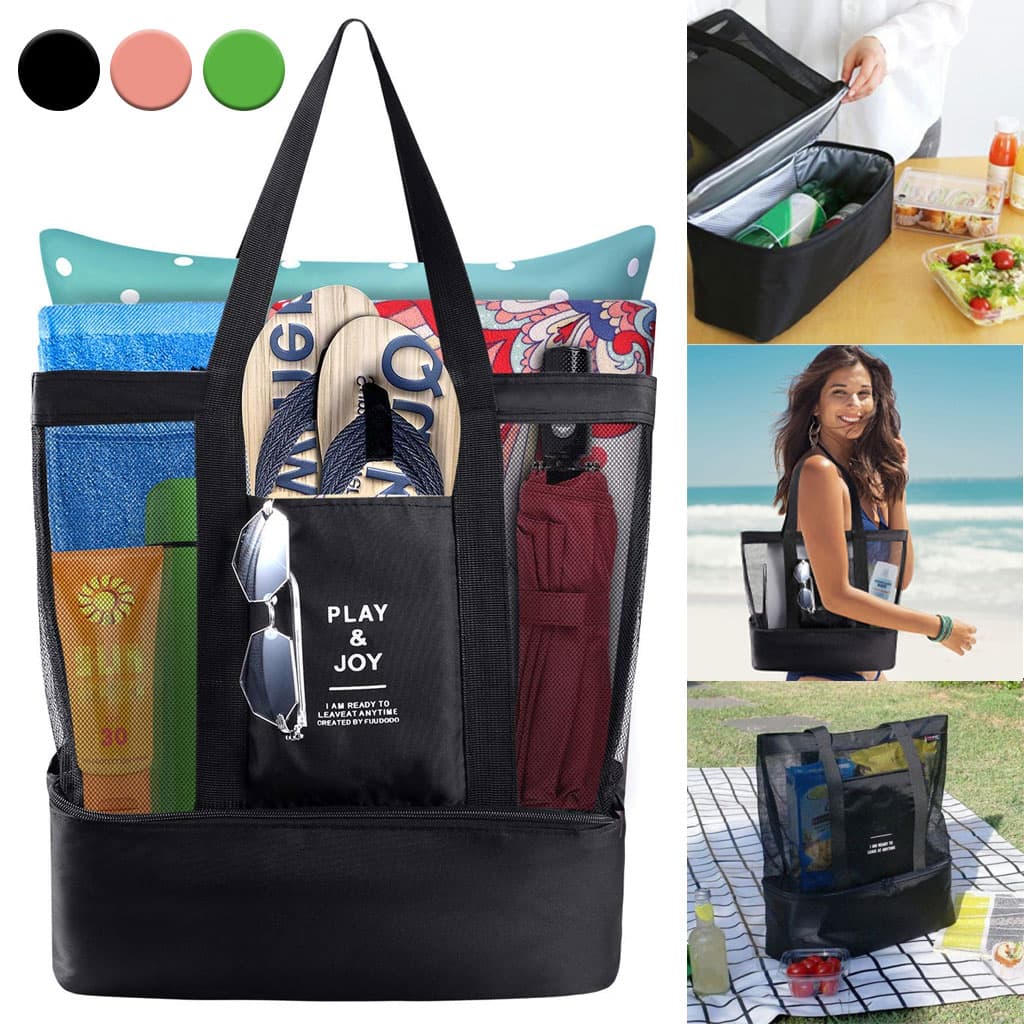 Sac de pique-nique en maille avec séparation Isotherme - حقيبة تنزه مع جيب دخلي عازل للحرارة