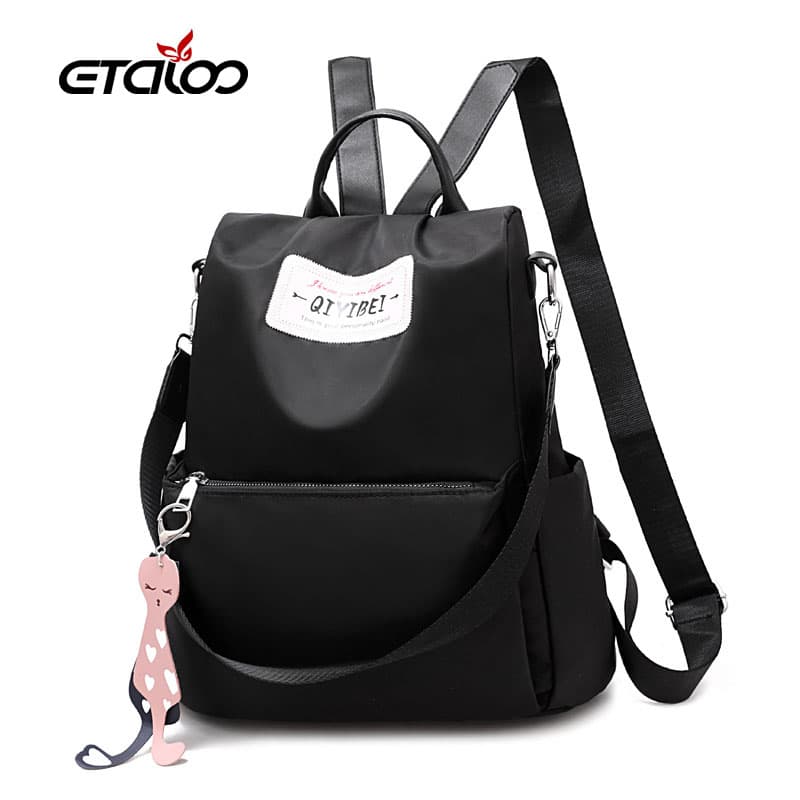 Sac à dos oxford Antivol étanche Pour Femme – Noir
