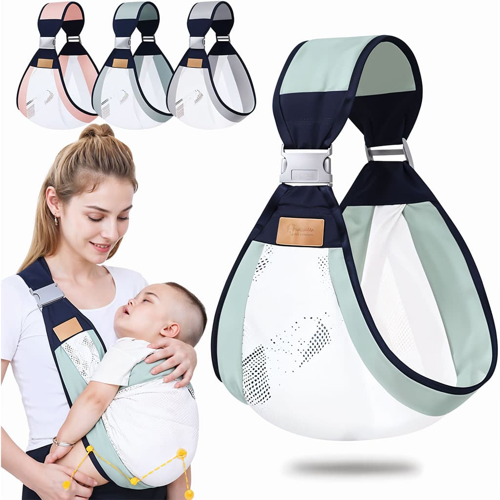 Porte-bébé à double usage pour nouveau-né 0-36M en tissu maillé