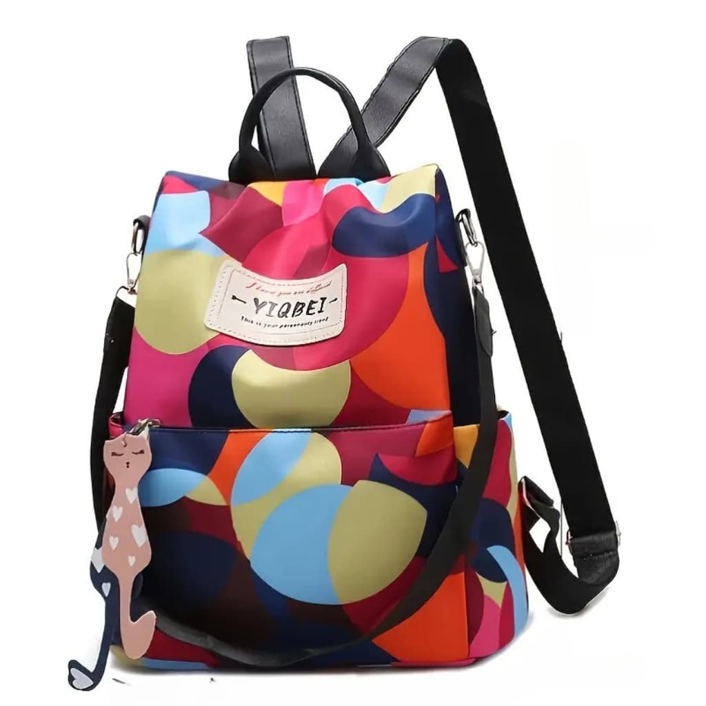 Sac à dos oxford Antivol étanche pour femmes - multicouleur  - حقيبة ظهر أكسفورد مقاومة للماء ومضادة للسرقة للنساء