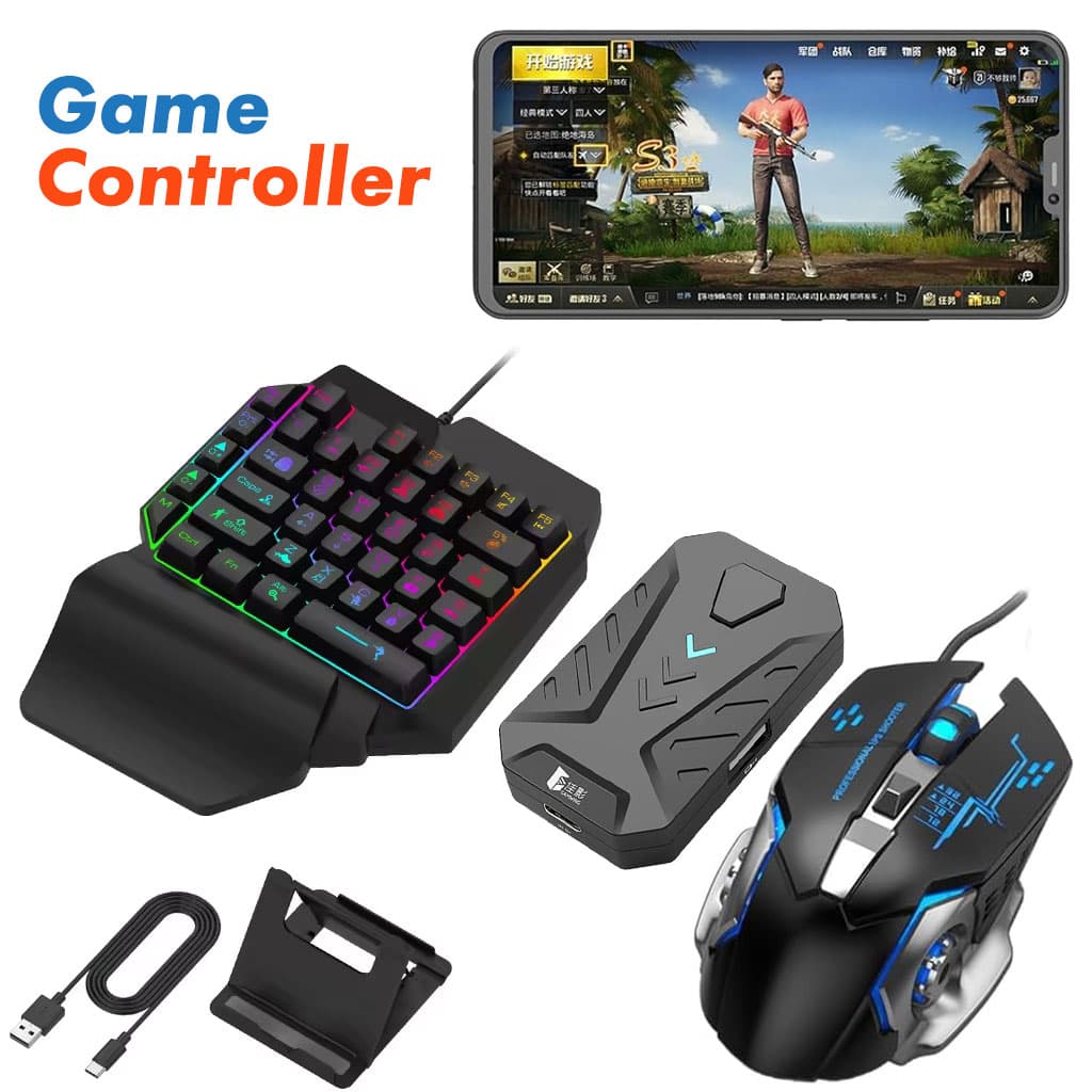 Mix Pro Clavier Souris 4en1 Pour smartphone Gaming PUBG-Fortnite