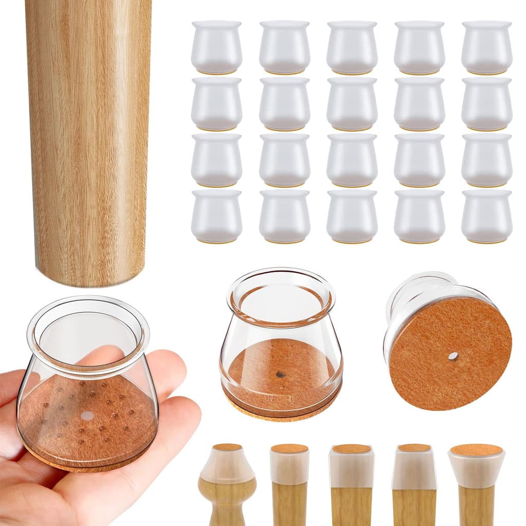 Protections de sol en silicone pour pieds de chaise pack 20pcs - طقم واقيات الأرجل للكراسي