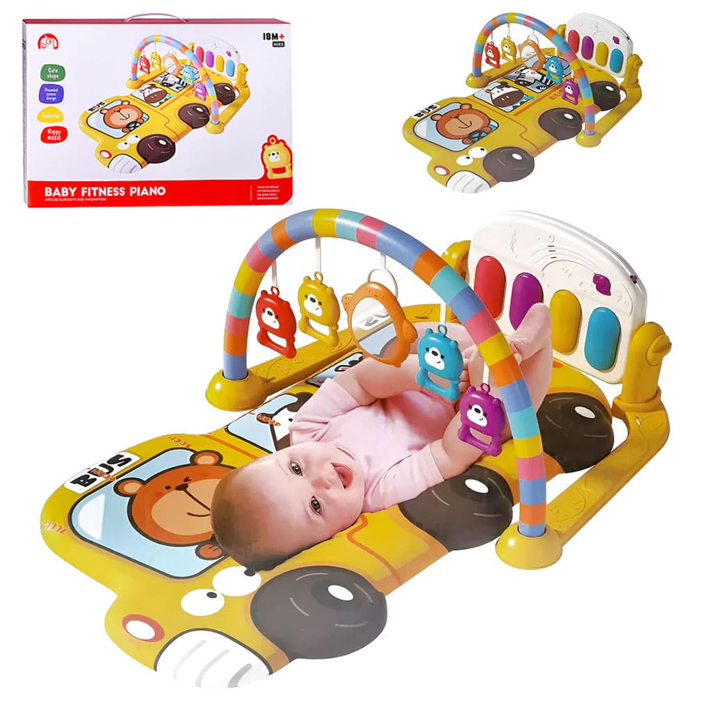 Tapis d'éveil piano Baby Explorer avec hochets suspendus - بساط بيانو للرضع