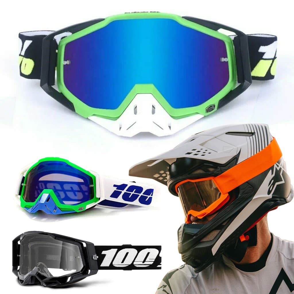 Lunettes Motocross RX Goggles RaceCraft Protection Totale Coupe-vent - نظارات سائقي الدراجات