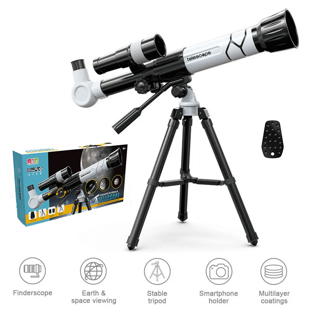 Télescope sur trépied pour enfants grossissements 20x 30x 40x - تلسكوب احترافي ثلاثي القوائم للأطفال
