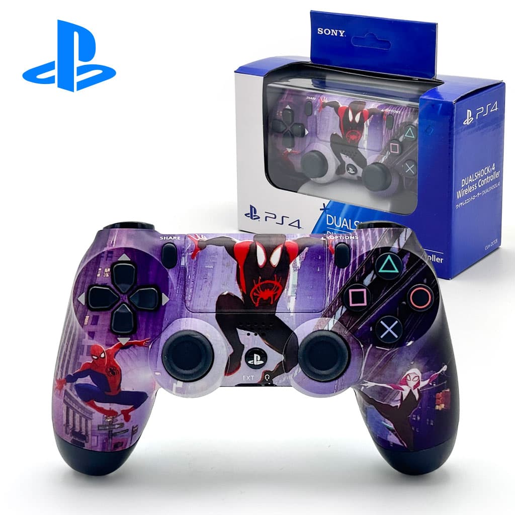 SONY DualShock Manette PS4 Sans Fil, Batterie Rechargeable (High Copy) – Edition Spider
