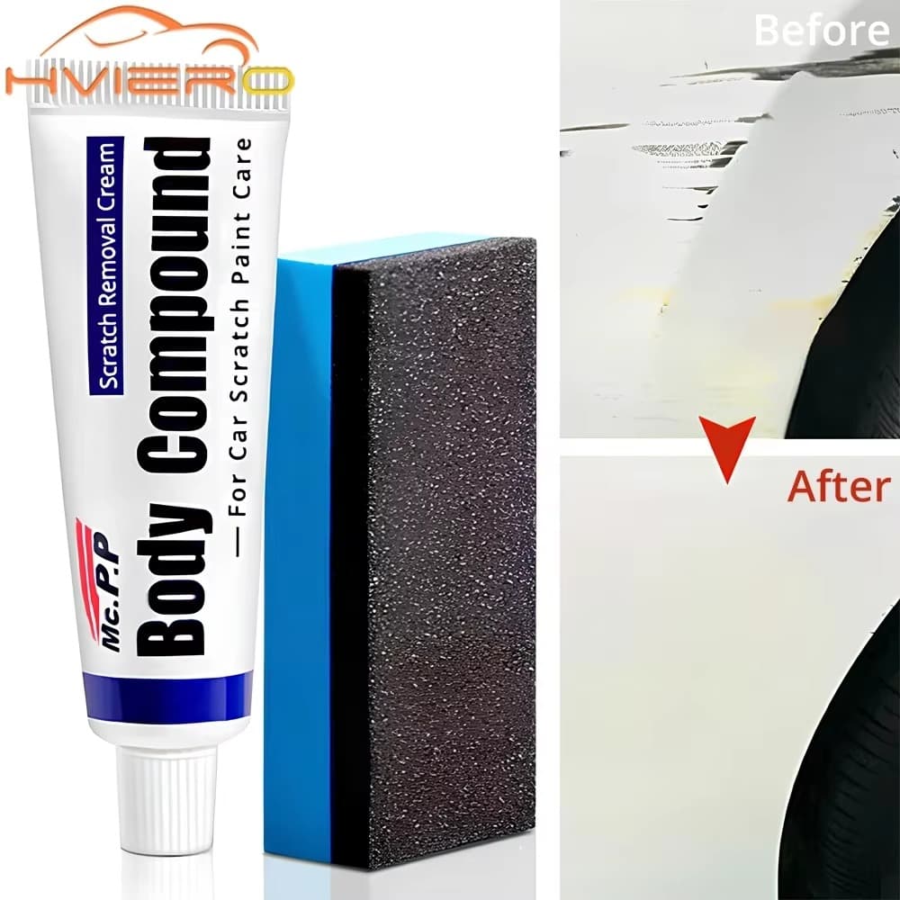 Kit de réparation des rayures pour voitures 3in1 cire de polissage + pâte à polir pour la carrosserie + nettoyant pour peinture - طقم إصلاح خدوش السيارات