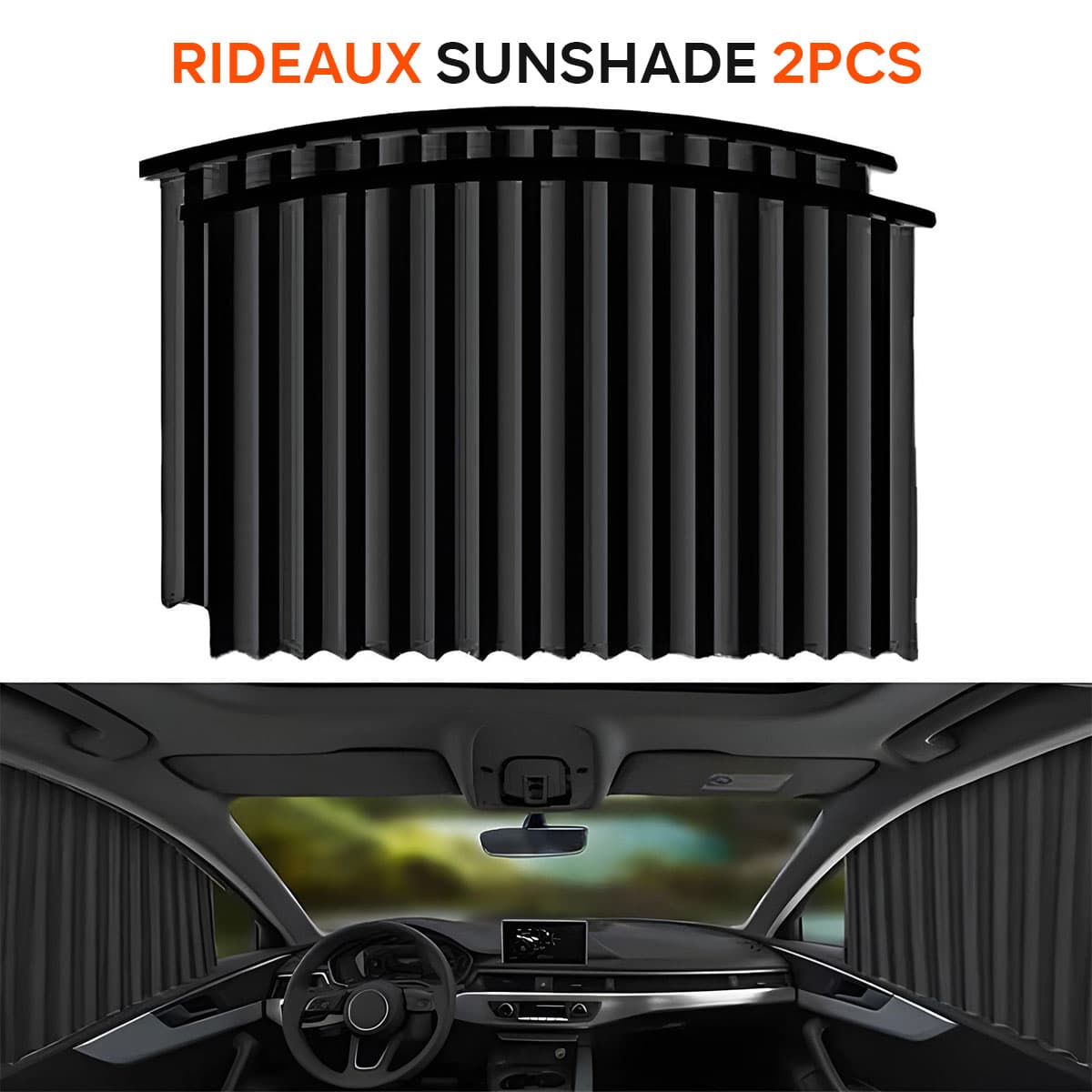 Rideaux Pare-Soleil Magnétiques pour Voiture 2PCS - ستائر السيارة المغناطيسية الواقية من الشمس