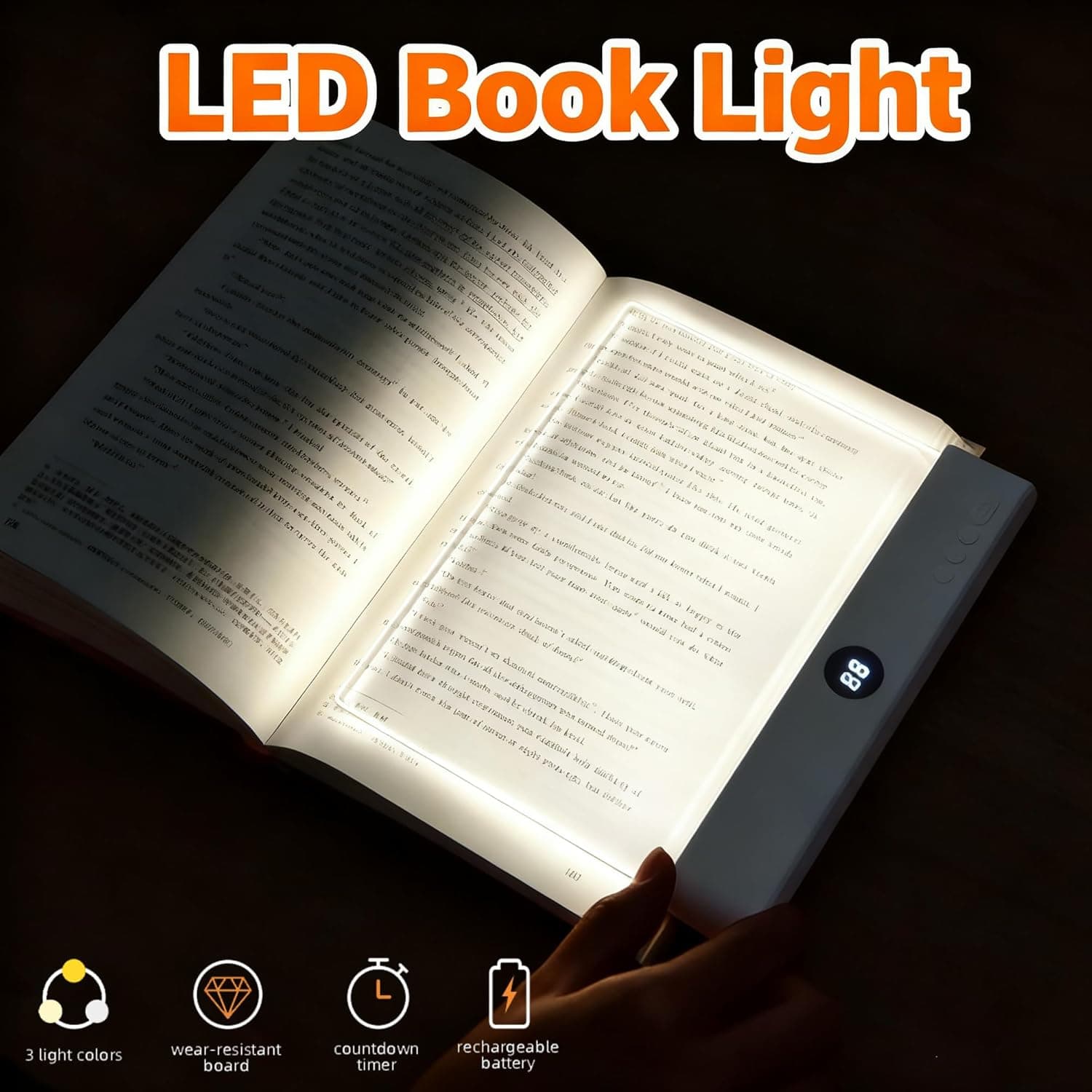 Lampe de Lecture à Panneau Transparent HD - مصباح القراءة اللوحي الشفاف والقابل للشحن
