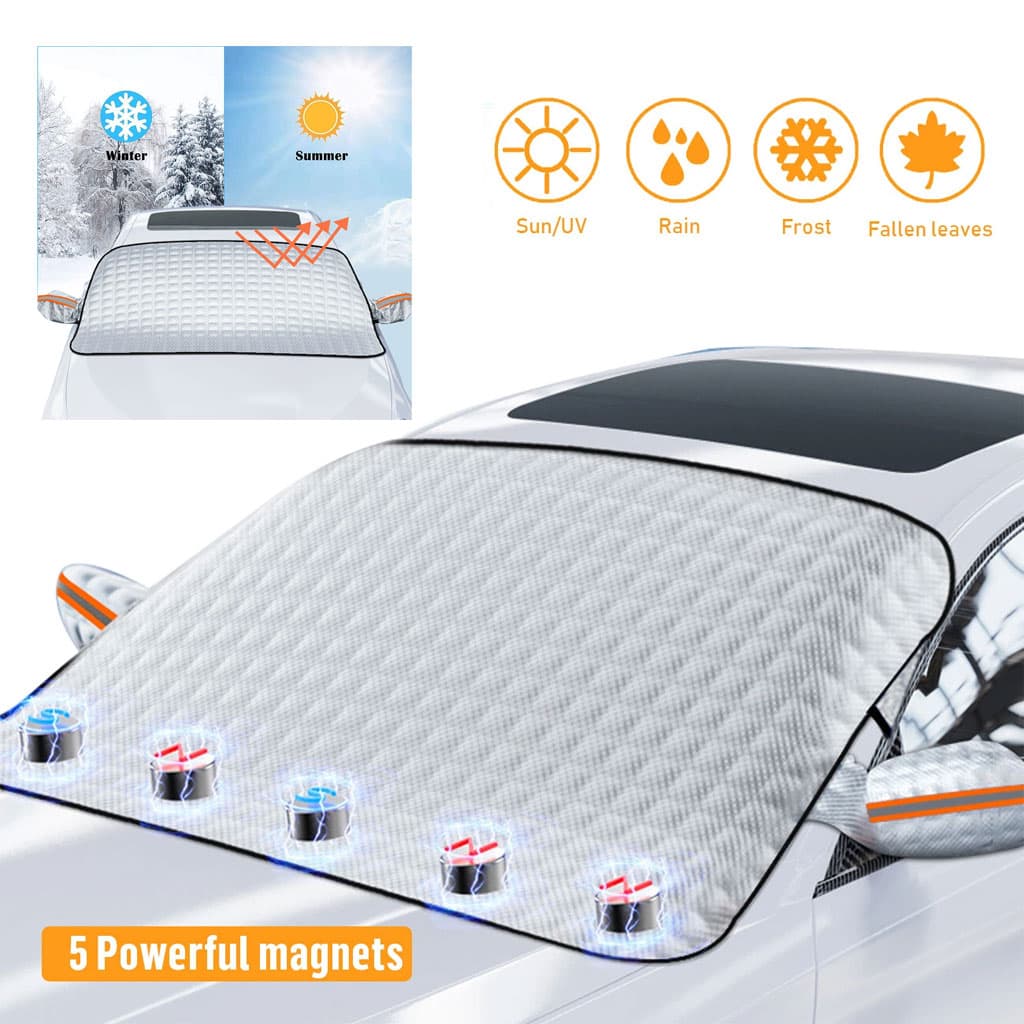Couverture de Pare-brise Magnetique pour Voiture Toute Saison - غطاء الزجاج الأمامي للسيارة متعدد الفصول