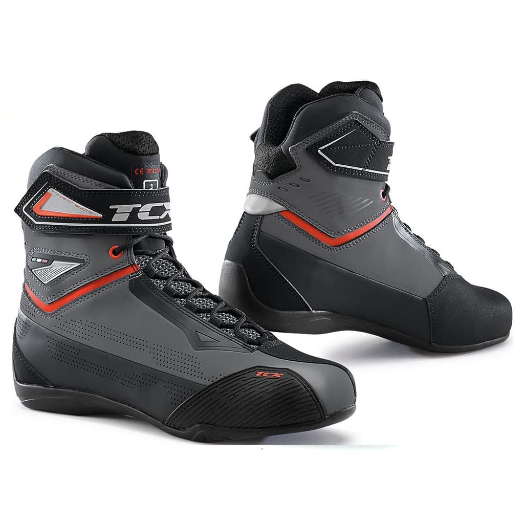 Chaussures de Moto TCX Rush 2 Air Perforated Red and Black - حذاء الدراجات النارية المخصص للتهوية