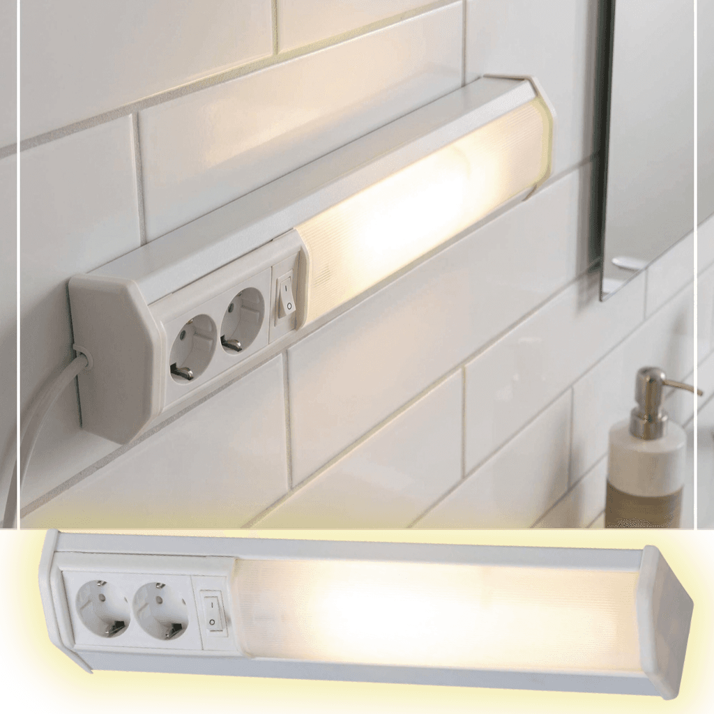 Applique murale linéaire 10W 50cm avec 2 prises - مصباح جداري خطي مزود بمقبسين