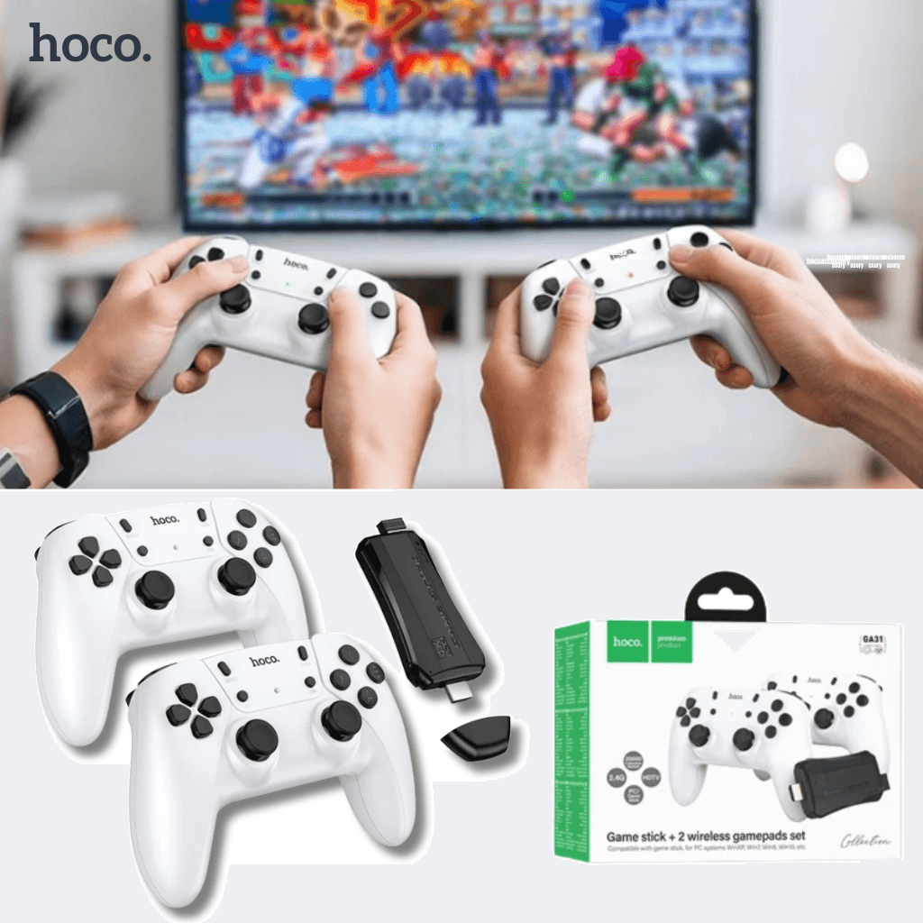 Console Rétro Hoco GA31 – 20 000 Jeux Intégrés avec 2 Manettes Sans Fil - منصة الألعاب الكلاسيكية مع يدين تحكم