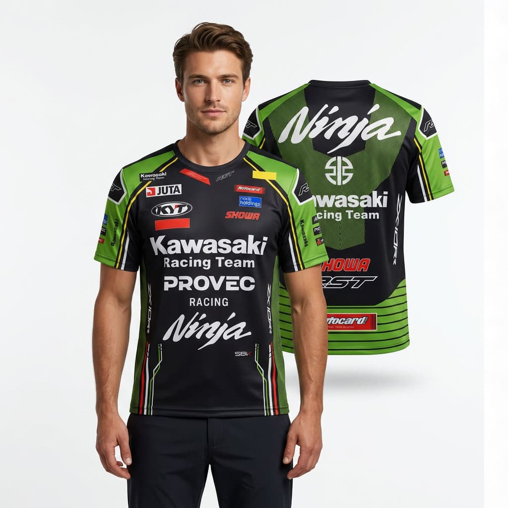 T-shirt Kawasaki Racing Team Edition PROVEC Premium - تيشرت كواساكي ريسينغ تيم الرياضي