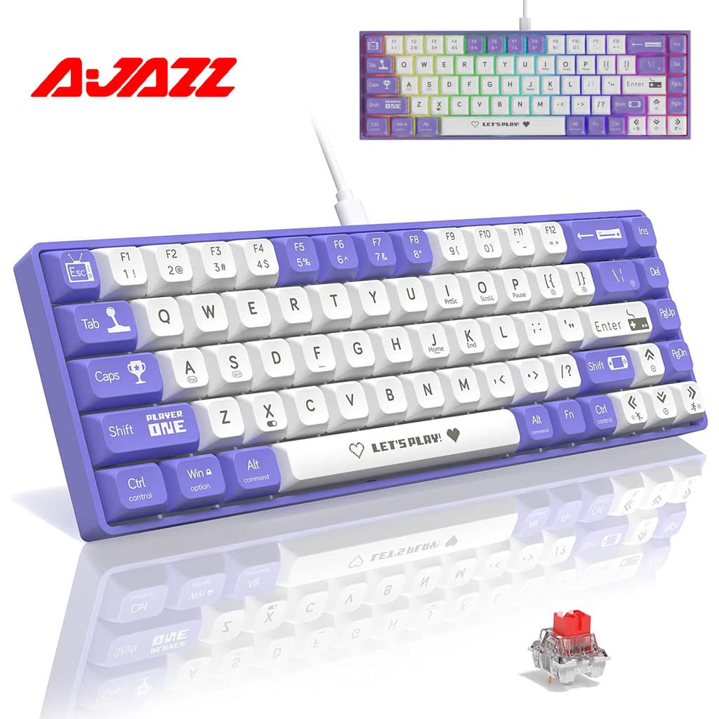 Clavier Mécanique Gaming AK680 65% Compact Filaire avec Hotswap et Rétroéclairage Rainbow - لوحة مفاتيح ميكانيكية