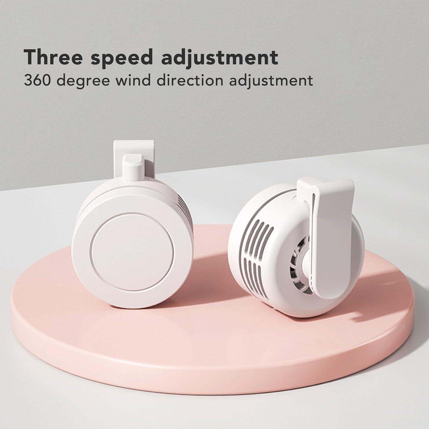 Mini Ventilateur Rechargeable USB-C Clip Orientable 360° avec 3 Vitesses - مروحة حزام صغيرة محمولة وبدون شفرات مع مشبك دوار