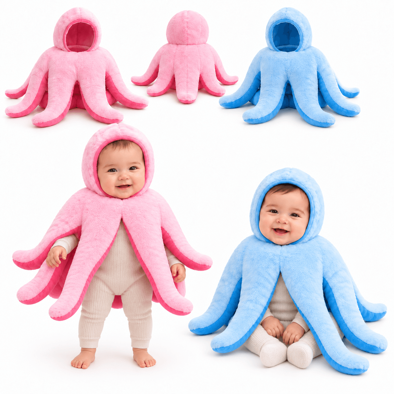 Costume Bébé Pieuvre Doux et Confortable – زيّ أطفال على شكل أخطبوط ناعم ومريح