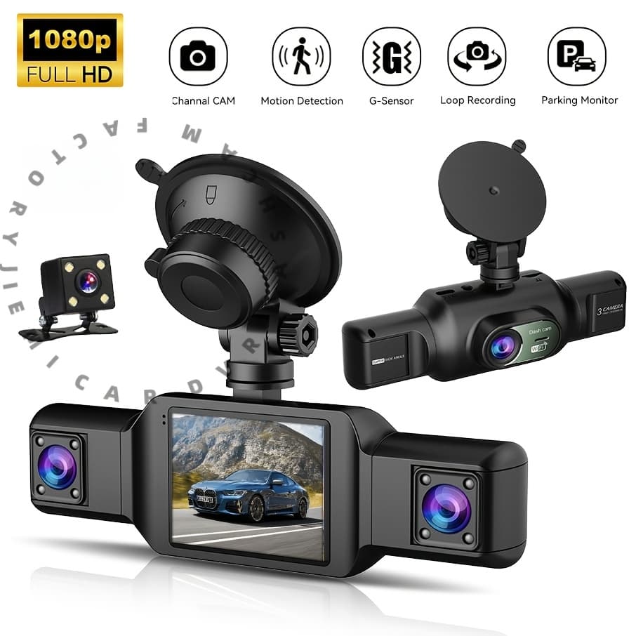 Caméra Dashcam 4 Canaux Enregistreur de Conduite Multi-Angles WiFi - كاميرا قيادة 4 قنوات مع واي فاي وتغطية شاملة للسيارة