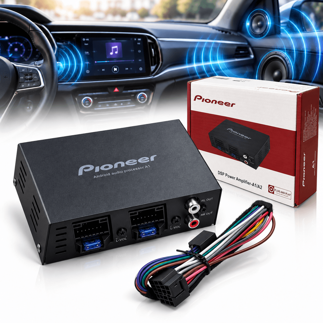 Amplificateur DSP Pioneer A1 Pour Écran Android - مضخم صوت ومكبّر دسب للشاشات الذكية