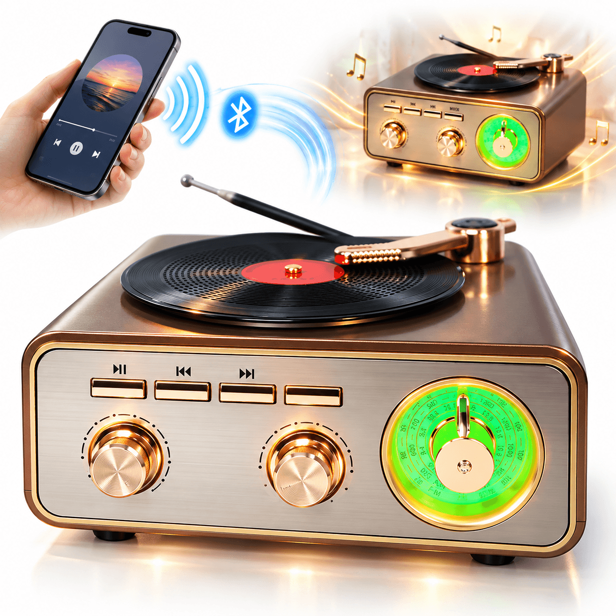 Radio Rétro Bluetooth Portable FM/AM/SW avec USB et TF MD-1217BT - راديو كلاسيكي محمول بخاصية البلوتوث