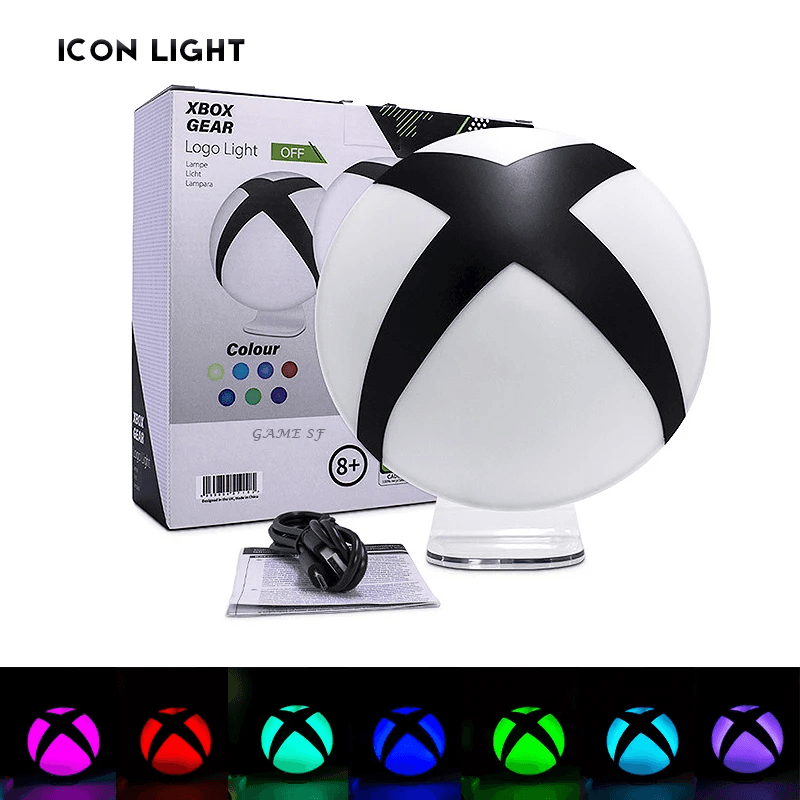Lumière d'icône de jeu pour XBOX 7 Couleur montage mural