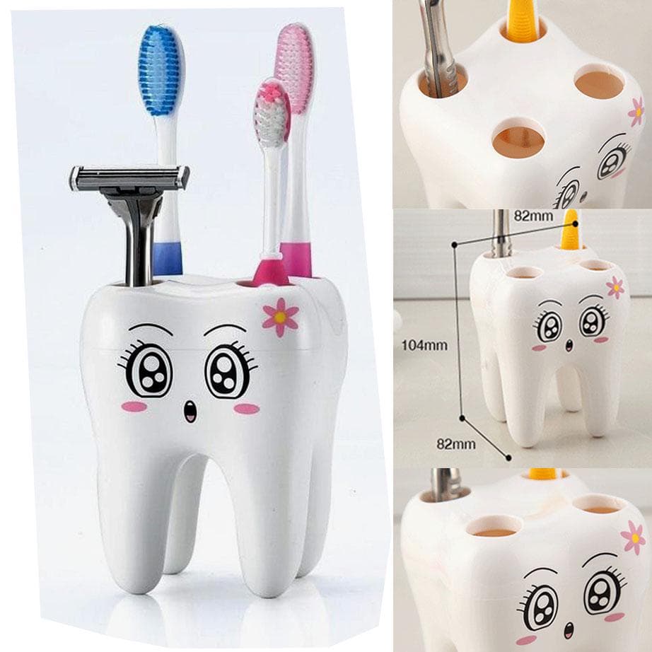 Support de brosse à dents en forme de dents pour salle de bain