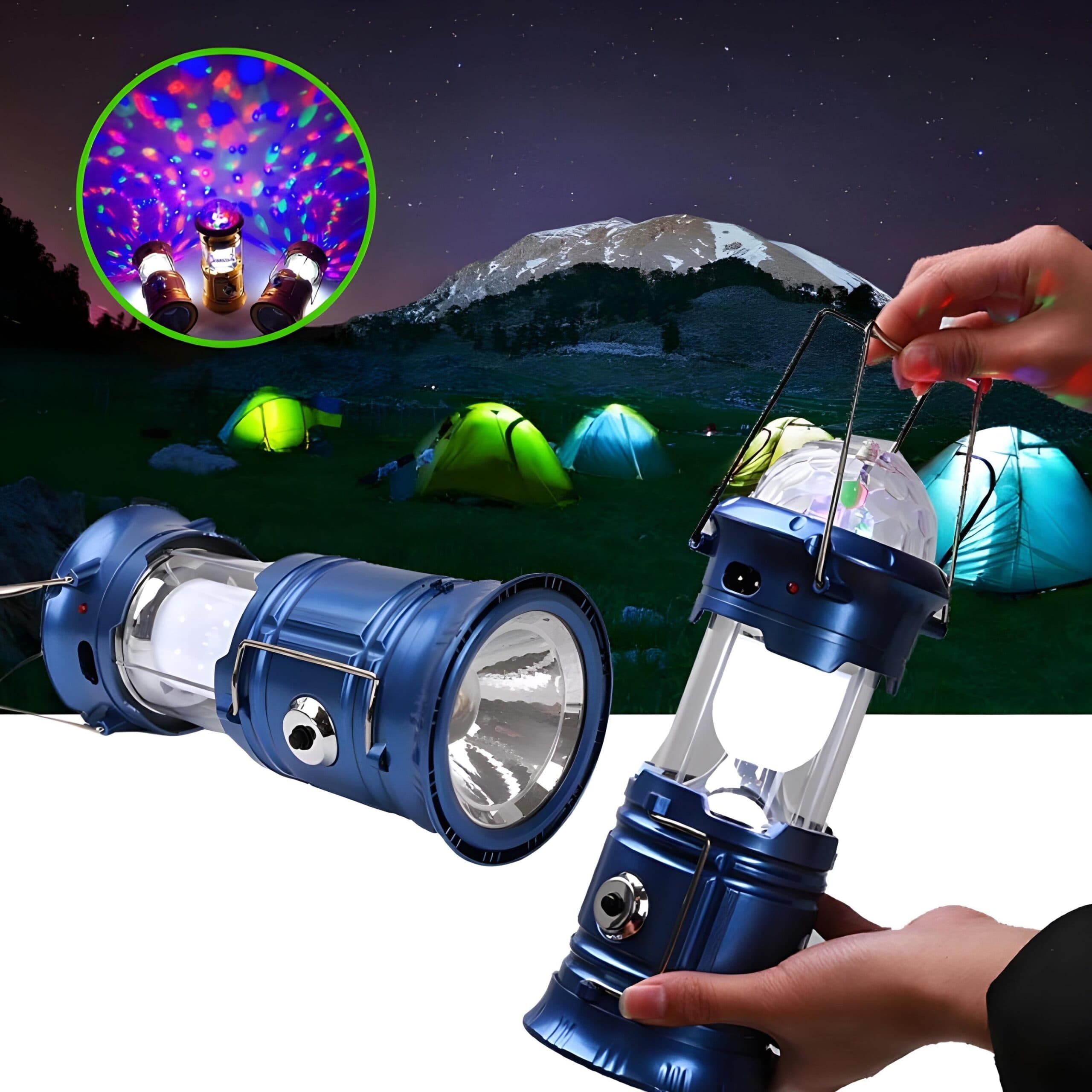 Torche de camping 3en1 multifonction rechargeable rotative